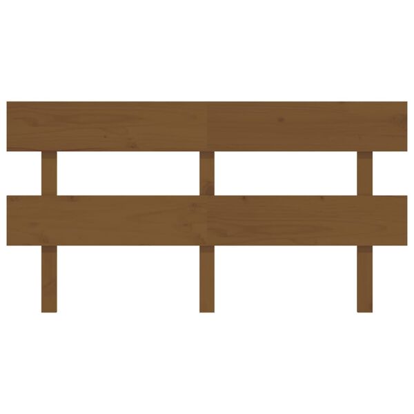 vidaXL gultas galvgalis, medus brūns, 154x3x81 cm, priedes masīvkoks