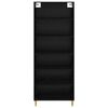 vidaXL Augstais skapītis Melns ozolkoks 69,5 x 32,5 x 180 cm