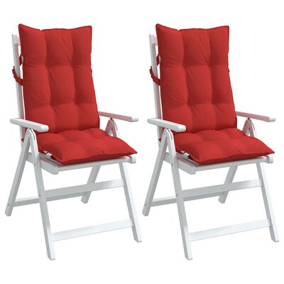 vidaXL dārza krēslu spilveni, 2 gab., sarkans oksforda audums