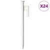 vidaXL telts mietiņi, 24 gab., 20 cm, 9 mm, cinkots tērauds
