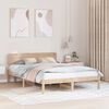 vidaXL Gultas rāmis Dabiska 200 x 200 cm Ciets priedes koks