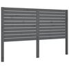 vidaXL gultas galvgalis, pelēks, 126x4x100 cm, priedes masīvkoks