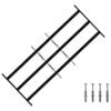 vidaXL Logu dro&scaron;ības režģis 116 x 45 cm Cinkots tērauds