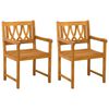 vidaXL Āra sols 2 pcs Dabiska 56 x 55,5 x 90 cm Cietā akācijas koks