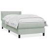 vidaXL Box Spring Gulta ar matraci Gai&scaron;i pelēks 80x210 cm Velvet