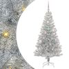 vidaXL Ziemassvētku eglīte su 150 LED ar statīvu Sudraba 150 cm PET