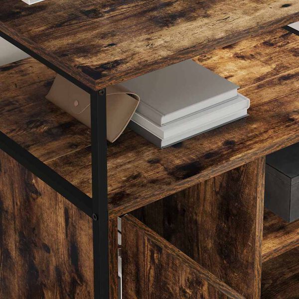 vidaXL Skapjis ar uzlādes staciju Dūmaka ozols 61 x 46 x 67 cm