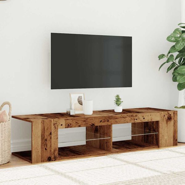vidaXL TV skapītis ar LED lampiņām, 135x39x30 cm, inženierijas koks