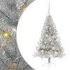 vidaXL Mākslīgais LED Ziemassvētku eglīte Sudraba 120 cm PET