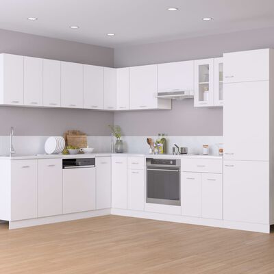 vidaXL virtuves skapīši, 2 gab., balti, 50x31x60 cm, skaidu plāksne