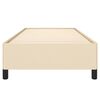 vidaXL gultas rāmis bez matrača, krēma, 90x200cm audums