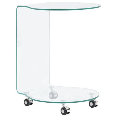 vidaXL kafijas galdiņš, 45x40x58 cm, rūdīts stikls