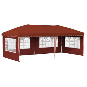 vidaXL Pop-up svinību teltis 575 x 289 x 245 cm Sarkanbrūns