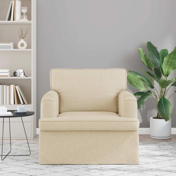 vidaXL Dīvāns 60cm Krēmkrāsa Metāls