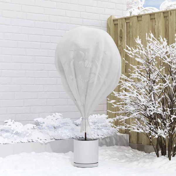 vidaXL Sals aizsardzības augu flīss Balts 20 x 3,2 m Nesintētā auduma