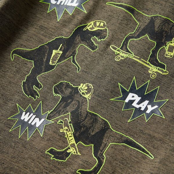 Bērnu krekls ar garām piedurknēm, tum&scaron;a haki, 104