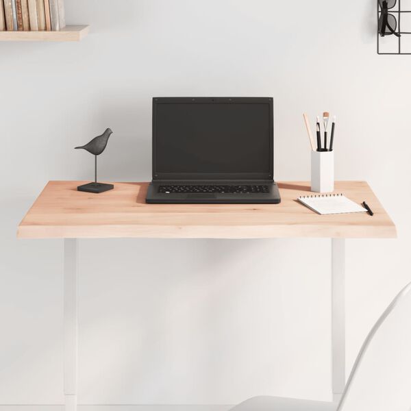 vidaXL galda virsma, 100x60x(2-6) cm, masīvkoks, dabīgas formas mala