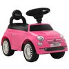 vidaXL bērnu rotaļu ma&scaron;īna, Fiat 500, rozā