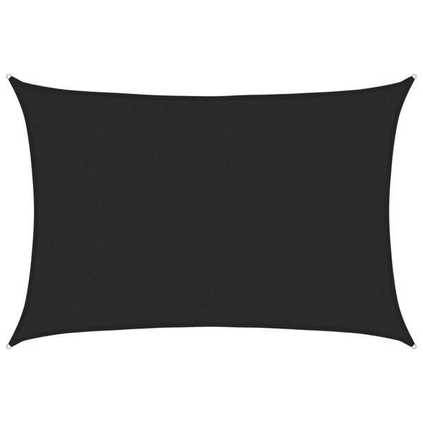 vidaXL saulessargs, 160 g/m&sup2;, melns, 3,5x4,5 m, HDPE