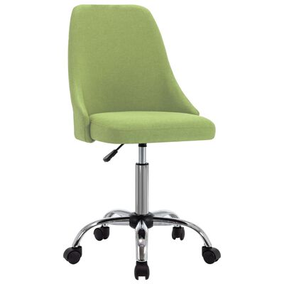 vidaXL grozāmi biroja krēsli, 2 gab., zaļš audums