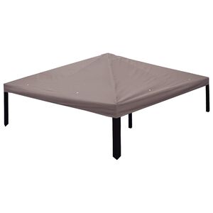 vidaXL Apsedze gaida 300 x 300 cm Pelēkbrūna Poliesters un tērauds