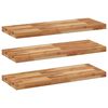 vidaXL sienas plaukti, 3 gb., 100x30x4 cm, eļļas apdare, akācijas koks