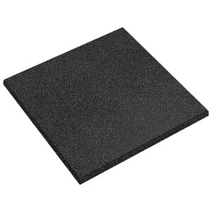 vidaXL Kritiena aizsardzības flīzes 6 gab. Melns 50 x 50 cm Gumija