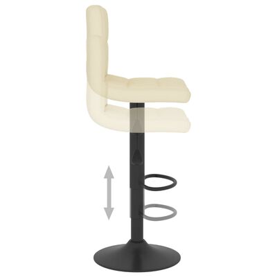 vidaXL bāra krēsli, 2 gab., krēmkrāsas audums