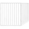 vidaXL suņu vārti, salokāmi, 2 paneļi, balti, 160 cm, papeles koks