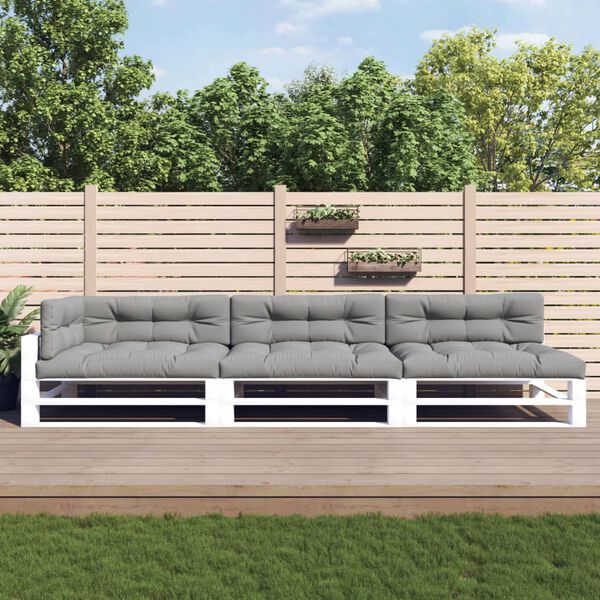 vidaXL pale&scaron;u matrači, 7 gab., audums, pelēks