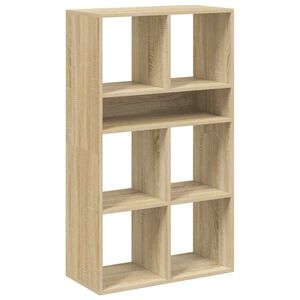 vidaXL grāmatu plaukts, ozolkoka krāsa, 66x31x112cm, inženierijas koks