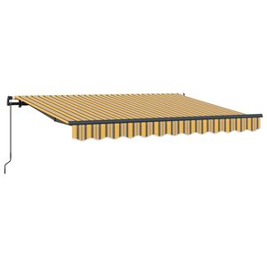 vidaXL Nolokāms markīze Dzeltena un pelēka 250 x 200 cm audums