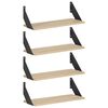 vidaXL Sienas plaukti 4 gab. Sonomas ozols 50 x 20 x 17 cm