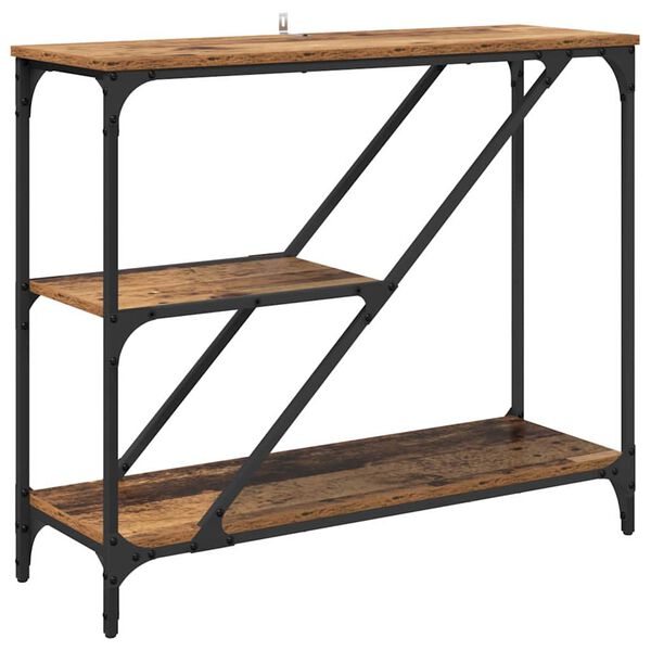 vidaXL Konsoles galds Vecs koks 88,5 x 30 x 75 cm Inženierijas koks