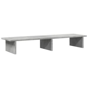 vidaXL monitora paliktnis, pelēks, 100x27x15 cm, inženierijas koks