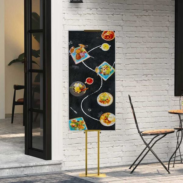 vidaXL Izstāžu stendi 2 pcs Zelts 30 x 24 x 208 cm Dzelzs