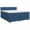 vidaXL Kontinentālā gulta ar matraci Zila 160 x 200 cm Audums