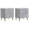 vidaXL Nakts skapītis 2 pcs Pelēks Sonoma ozols 43 x 34,5 x 48 cm