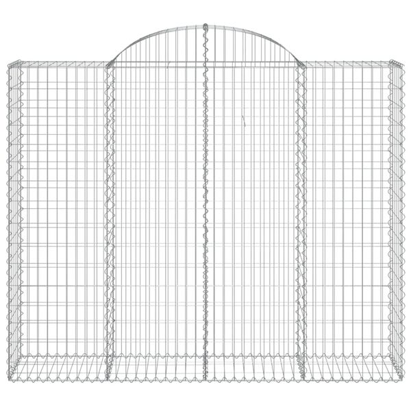 vidaXL arkveida gabiona grozi, 10gb., 200x50x160/180cm, cinkota dzelzs