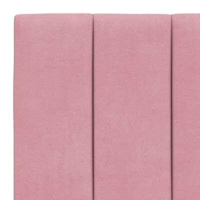 vidaXL gultas rāmis ar LED, rozā samts, 80x200 cm