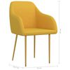 vidaXL virtuves krēsli, 4 gab., dzeltens samts