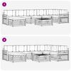 vidaXL Dīvāna komplekti 8 pcs Dabisks un krējuma Cietā akācijas koks