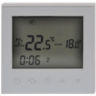 Digitālais grīdas apsildes termostats ar vadu un skārienjūtīgu ekrānu