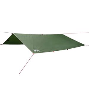 vidaXL kempinga tents, zaļa, 300x294 cm, ūdensizturīga