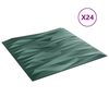 vidaXL Sienas paneļi 24 pcs Akmens Zaļ&scaron; 50 x 50 cm XPS Putu