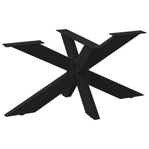 vidaXL kafijas galdiņa kāja, zirnekļa forma, melna, 98x58x(42-43) cm, tērauds