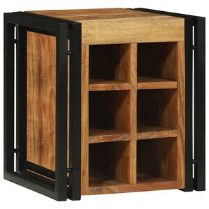 vidaXL Vīna plaukts Brūns un melns 35 x 35 x 39 cm Cietā akācijas koks