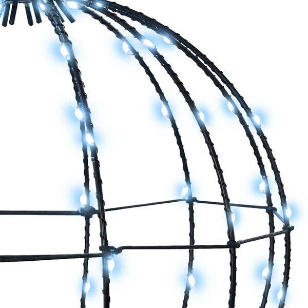 vidaXL Bumba su 96 LED Vēsi balta 30 cm Metāla