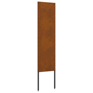 vidaXL Dārza privātuma ekrāns Rūsa 32 x 140 cm Novecināts tērauds