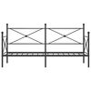 vidaXL Dienas gulta bez matrača Melns 90x200 cm Tērauds